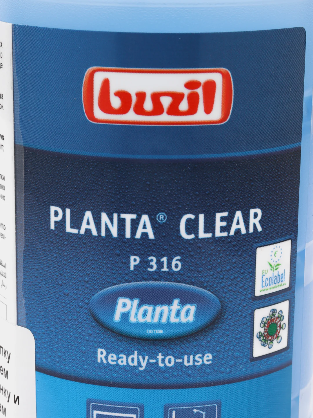 Моющее эко средство для мытья окон, стекол, зеркал, пластика Buzil P316 Planta Clear