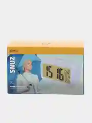 Черный часы-будильник Perfeo "Snuz", время, температура, дата, 3 цвета