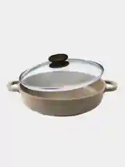 Коричневый сковорода-жаровня Гардарика "Алтай", с крышкой, 24 см, 0924-07-10