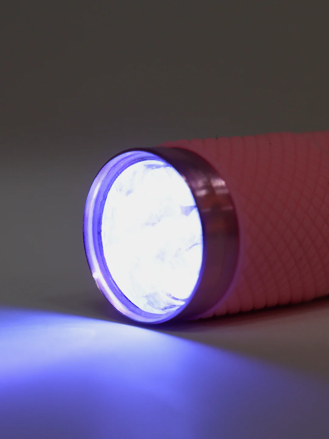 Розовый ультрафиолетовый фонарик для сушки лака, ручной, светодиодный, 9LED