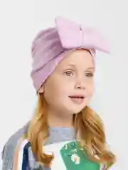 Детская шапка (на 3-8 лет) для девочек,чалма,тюрбан,двухслойная,трикотажная,демисезонная