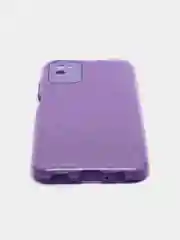 Фиолетовый чехол Samsung Galaxy A03s, Самсунг Галакси А03с блестящий сияющий с защитой камеры