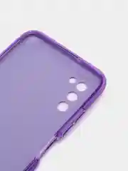 Фиолетовый чехол Samsung Galaxy A03s, Самсунг Галакси А03с блестящий сияющий с защитой камеры