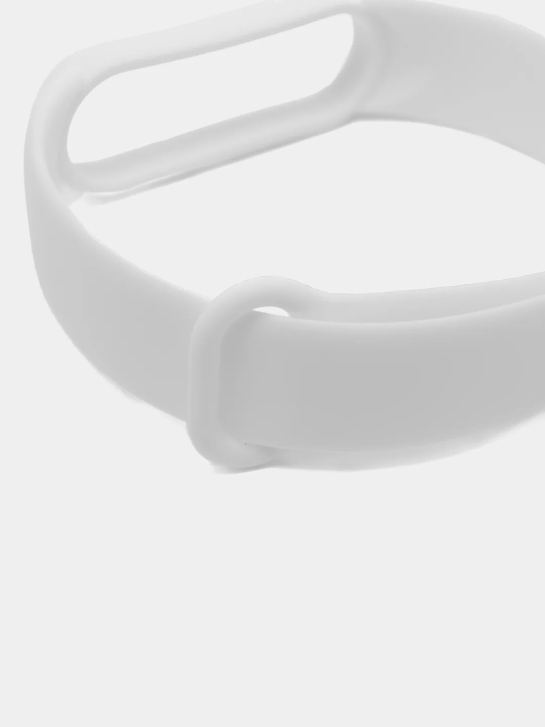 Белый силиконовый ремешок для фитнес браслета Xiaomi Mi Band 5 / Mi Band 6