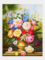 Алмазная мозаика "Цветы", 30 х 40 см, без подрамника