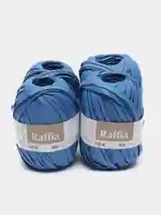Синий пряжа для вязания Raffia / пряжа "Рафия" 4 мотка