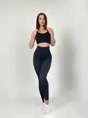 Черный спортивный костюм для фитнеса, женский