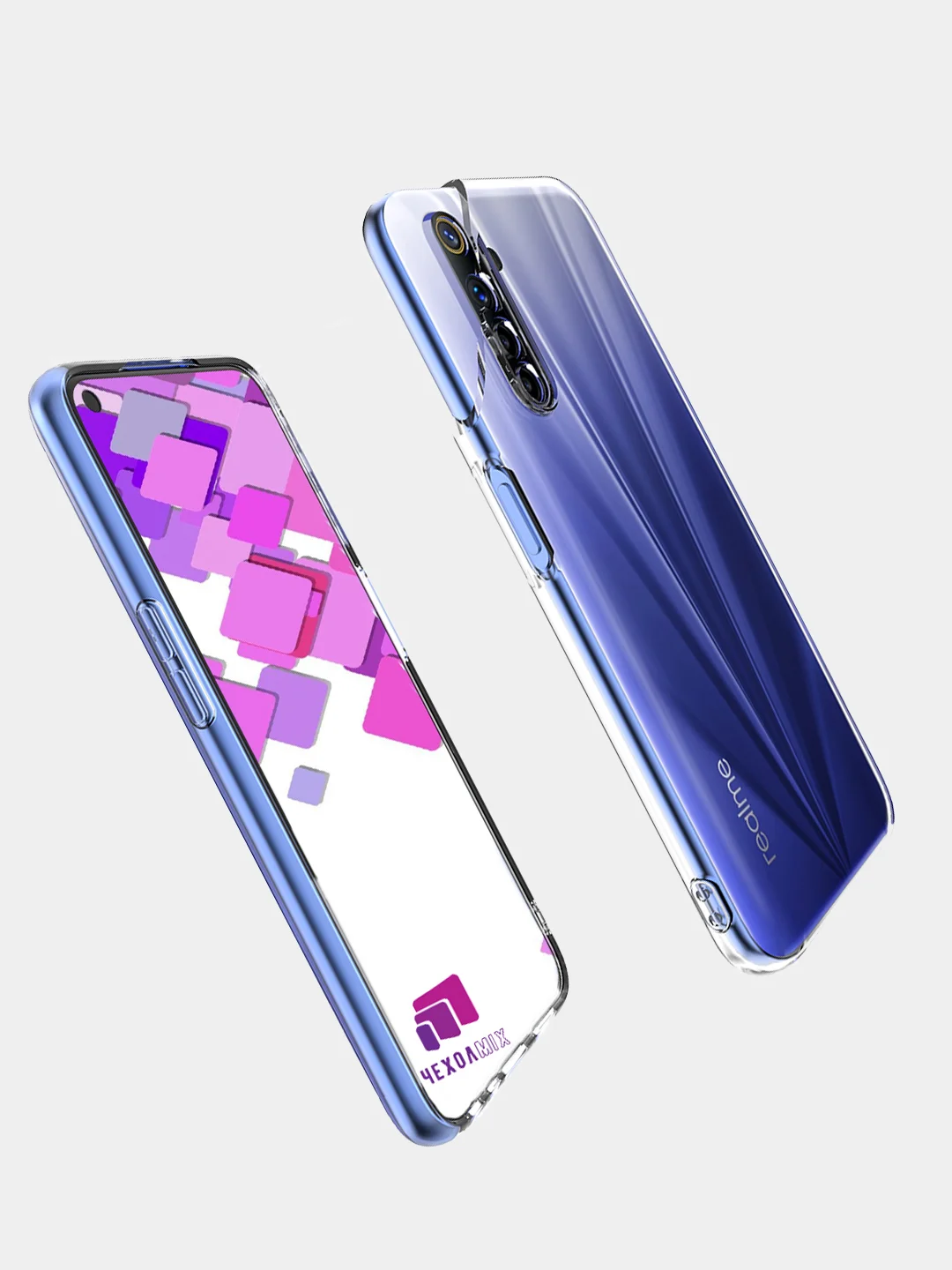 Прозрачный чехол для Realme 5/5S/5I/6I/C3/C3I/C11/6PRO/C15/6 силикон Плотный 1.5мм прозрачный