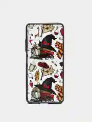 Тёмно-бордовый чехол с рисунком на Xiaomi Redmi Note 11 Pro 4G и Redmi Note 12 Pro 4G (Нот 11/12 Про 4G)