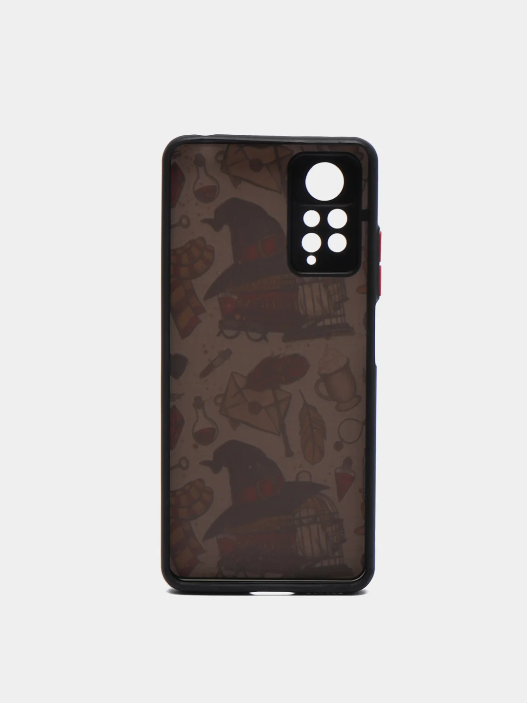 Тёмно-бордовый чехол с рисунком на Xiaomi Redmi Note 11 Pro 4G и Redmi Note 12 Pro 4G (Нот 11/12 Про 4G)
