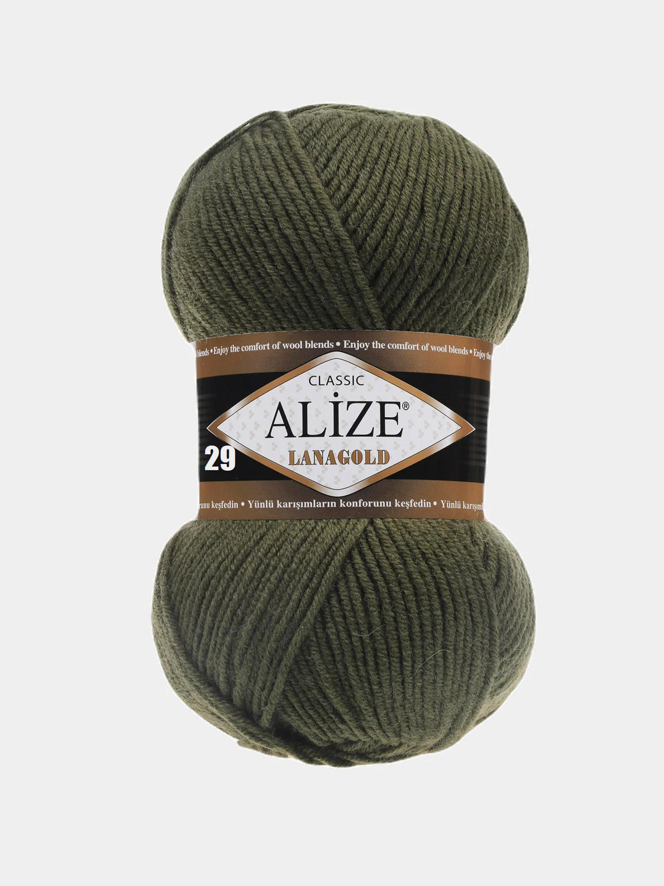 Пряжа Alize Lanagold, 49% шерсть, 51% акрил, 100 г / 240 м