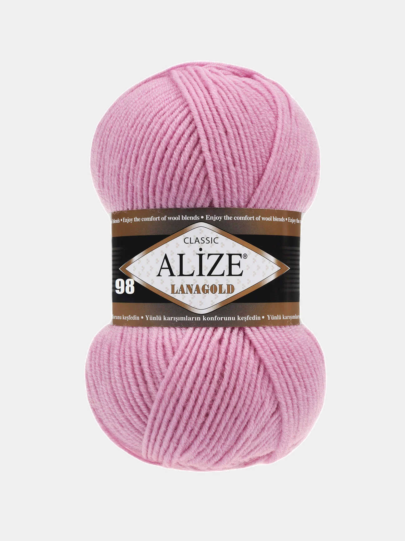 Пряжа Alize Lanagold, 49% шерсть, 51% акрил, 100 г / 240 м