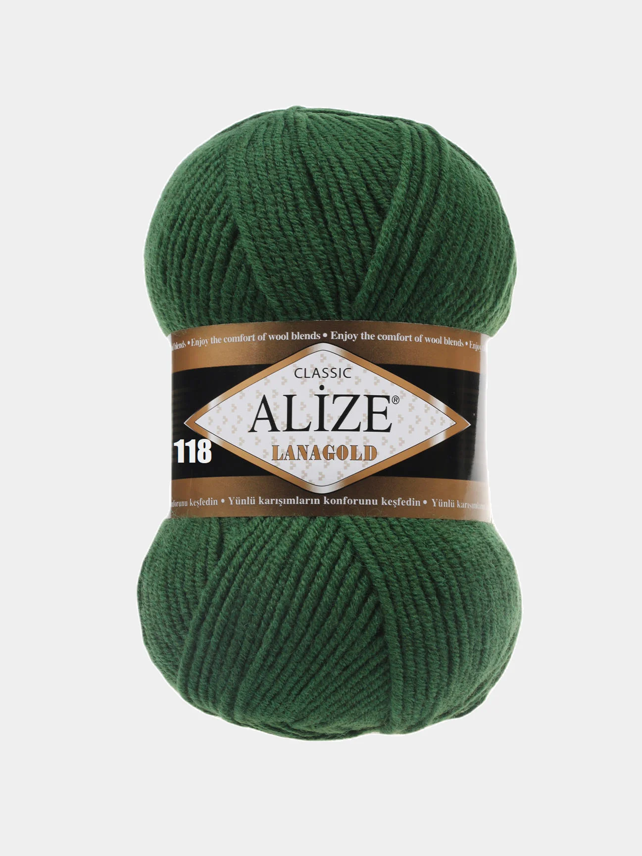 Пряжа Alize Lanagold, 49% шерсть, 51% акрил, 100 г / 240 м