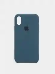 Синий меланж чехол Silicone Case для iPhone X/XS