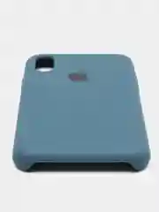 Синий меланж чехол Silicone Case для iPhone X/XS