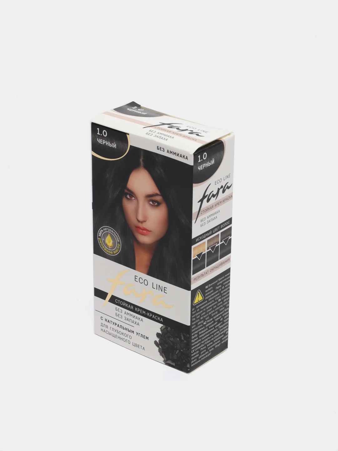 Стойкая крем-краска для волос Fara Eco line "Черный 1.0"