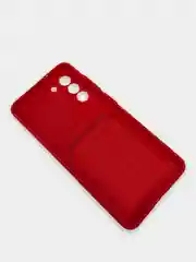 Чехол для Samsung Galaxy S21 FE / Самсунг Галакси С21 ФЕ силиконовый, с карманом для карты