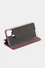Красный чехол книжка Realme C20 2021 / C11 2021 кредитница, трансформер подставка