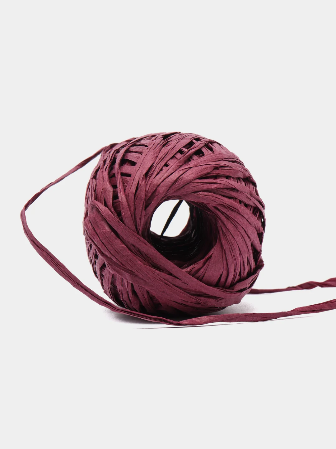 Марсала пряжа для вязания Raffia / пряжа "Рафия" 4 мотка
