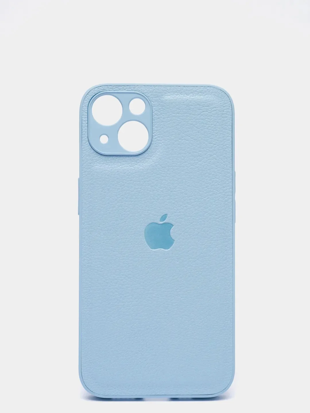 Голубой чехол кожаный для Apple iPhone XR, 11, 12, 13, Pro, ProMax