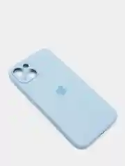 Голубой чехол кожаный для Apple iPhone XR, 11, 12, 13, Pro, ProMax