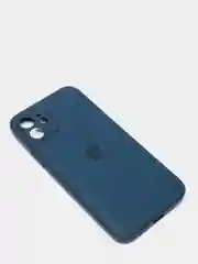 Темно-синий чехол кожаный для Apple iPhone XR, 11, 12, 13, Pro, ProMax
