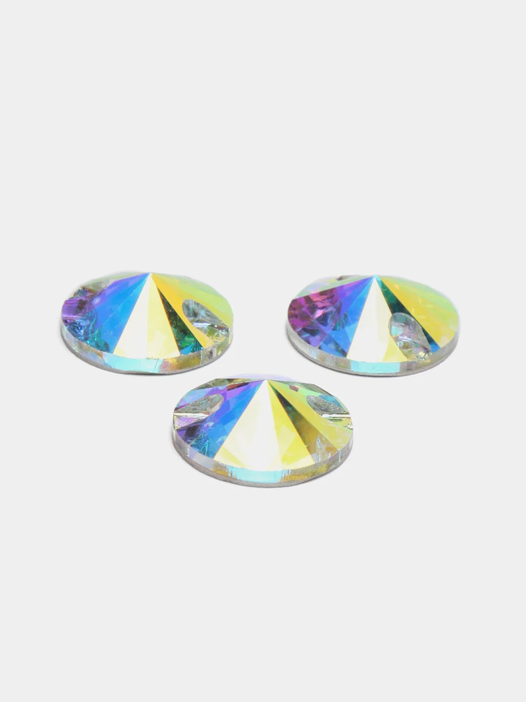 Ледяной стеклянные пришивные стразы Dongzhou Риволи CrystalAB