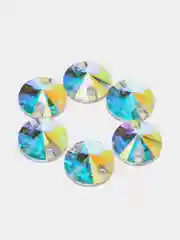 Ледяной стеклянные пришивные стразы Dongzhou Риволи CrystalAB