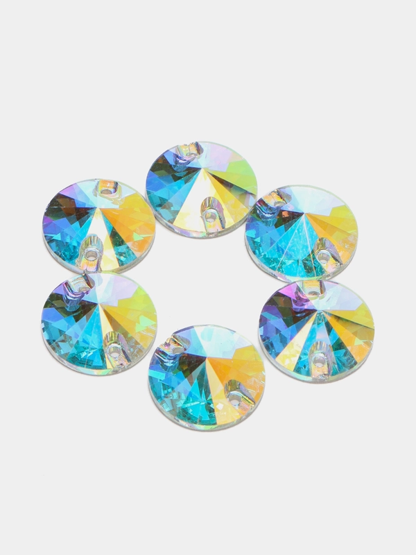 Стеклянные пришивные стразы Dongzhou Риволи CrystalAB