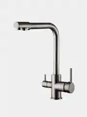 Серый смеситель для кухни FRUD R43053 из латуни с фильтром подключения воды