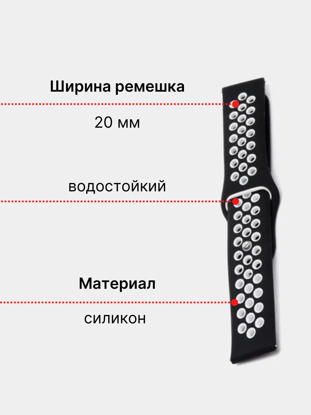 Синий спортивный ремешок для Xiaomi Amazfit Bip / GTR 42 мм / GTS / Samsung Gear S2