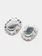 Прозрачный кабошоны со стразами, 2 штуки
