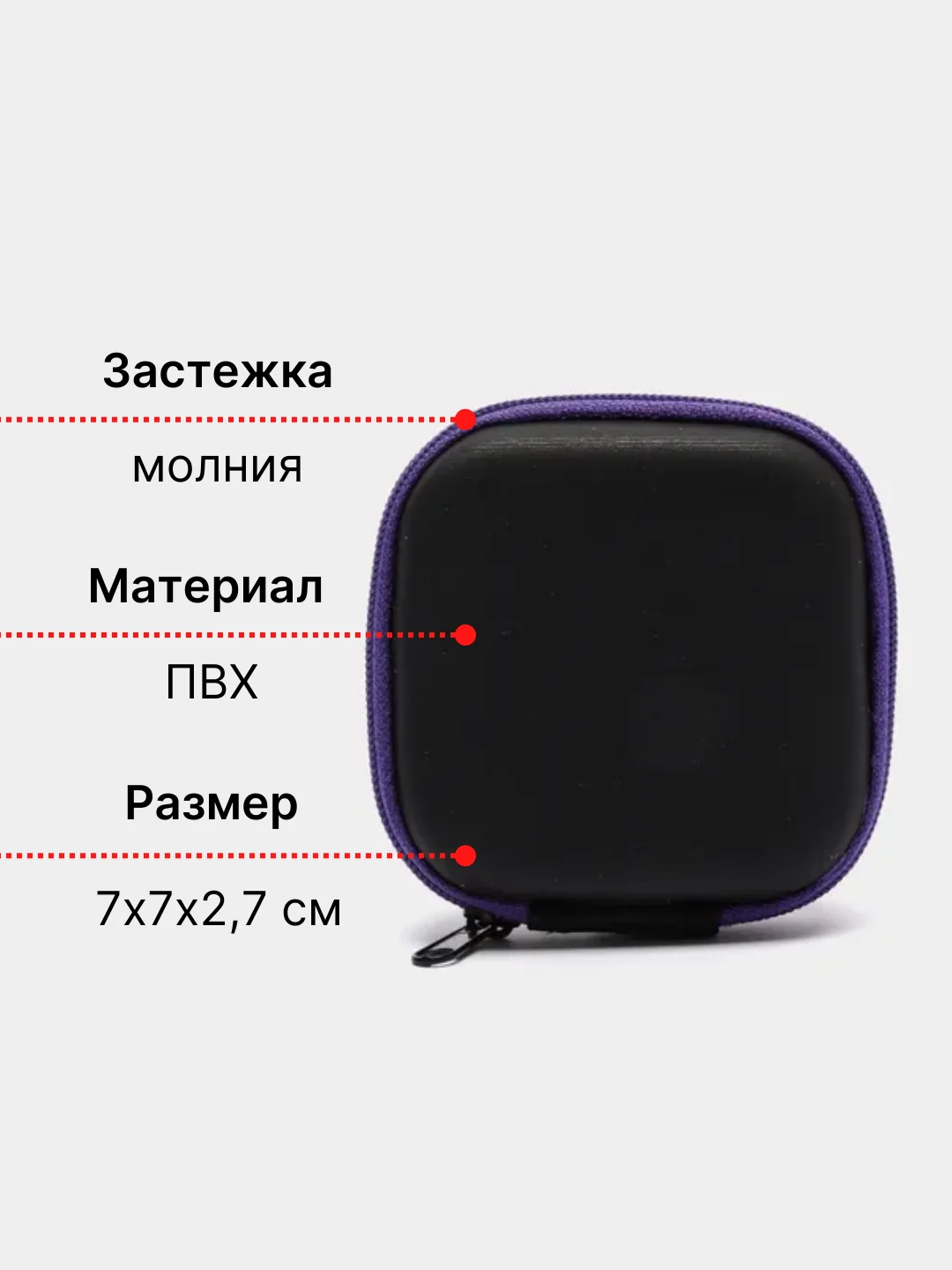 Чехол для наушников / органайзер для ключей, мелочи, зарядника, кабеля