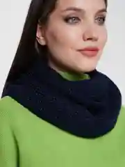 Лимонный снуд вязаный, шерстяной в два оборота