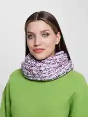 Вишнёвый снуд вязаный, шерстяной в два оборота