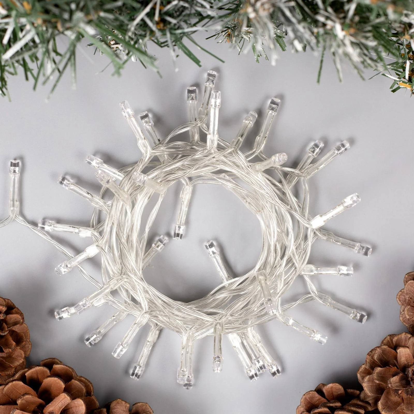 Гирлянда "Нить", IP20, 20 LED, прозрачная, свечение синее, 2 режима, 2 м, AA х 3