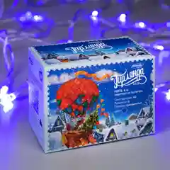 Гирлянда "Нить", IP20, 20 LED, прозрачная, свечение синее, 2 режима, 2 м, AA х 3