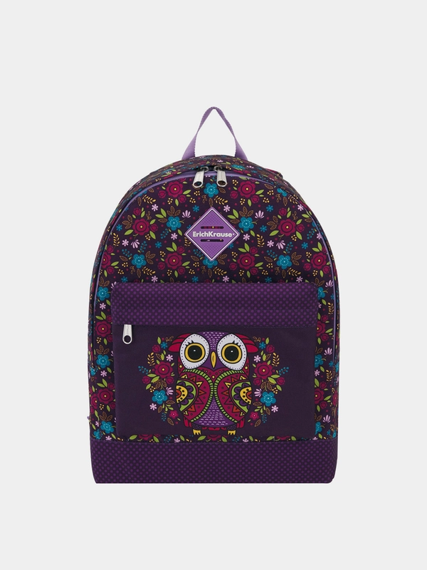 Рюкзак ErichKrause "EasyLine. Flower. Owl", 17 л