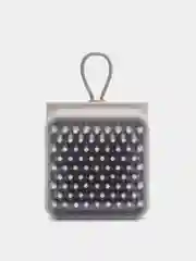 Белый силиконовая массажная щетка для мытья животных