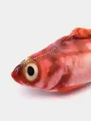 Красный игрушка мягкая для кошек Рыбка, 18-20 см