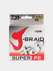Зеленый леска плетеный шнур для рыбалки Daiwa J-Braid X 8, 125 м, 0,16 мм 22,4 кг
