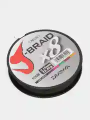 Зеленый леска плетеный шнур для рыбалки Daiwa J-Braid X 8, 125 м, 0,16 мм 22,4 кг