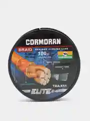 Серый плетеный шнур-леска для рыбалки Cormoran Braid, 0,30 мм, 29,4 кг, 100 м