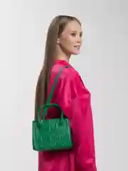 Зеленый сумка женская через плечо, с ремешком