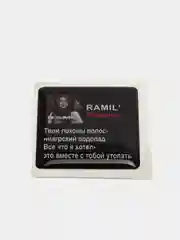 Багровый 3d стикеры наклейки на чехол телефона  "Ramil / Рамиль"