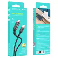 Красный кабель для зарядки и передачи данных Borofone BX67, Type-C/Lightning/Micro, 1м, до 2.4A