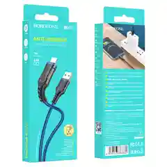 Красный кабель для зарядки и передачи данных Borofone BX67, Type-C/Lightning/Micro, 1м, до 2.4A