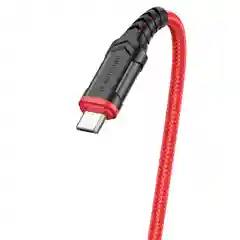 Красный кабель для зарядки и передачи данных Borofone BX67, Type-C/Lightning/Micro, 1м, до 2.4A