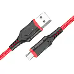 Красный кабель для зарядки и передачи данных Borofone BX67, Type-C/Lightning/Micro, 1м, до 2.4A