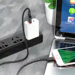Красный кабель для зарядки и передачи данных Borofone BX67, Type-C/Lightning/Micro, 1м, до 2.4A